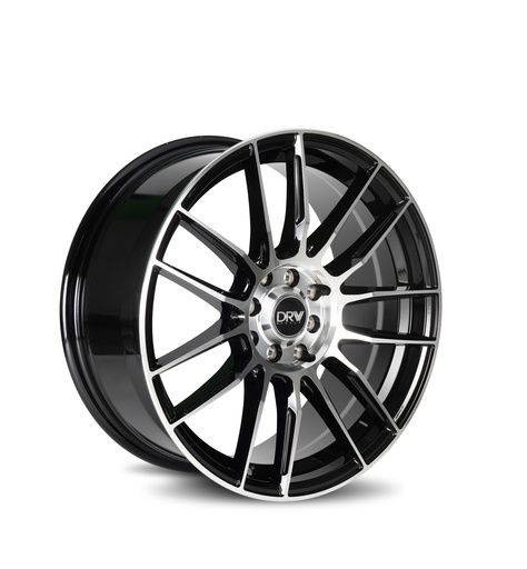 [D22-177510H3873BMF] D22 17x7.5 5x100/114.3 38 73.1 Gloss Black Machine Face