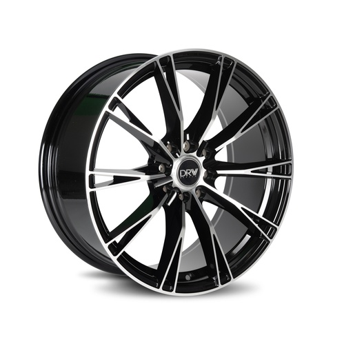 [D23-177510H1083873BMF] D23 17x7.5 5x108/114.3 38 73.1 Gloss Black Machine Face