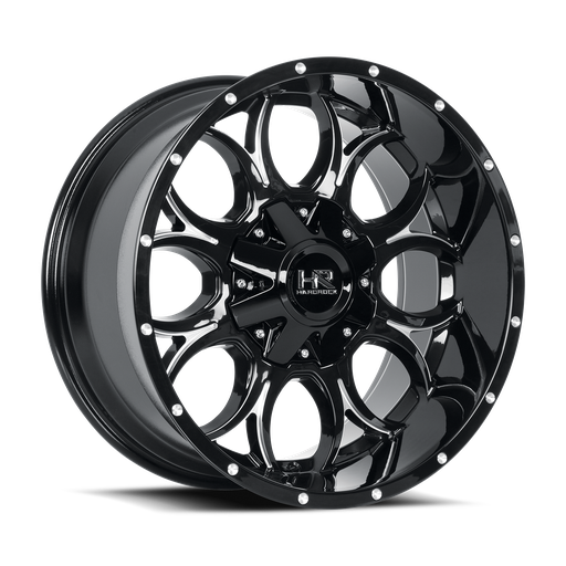 [H713-209081000GBM] Horseshoe 20x9 8x165.1 0 125.2 Gloss Black Milled