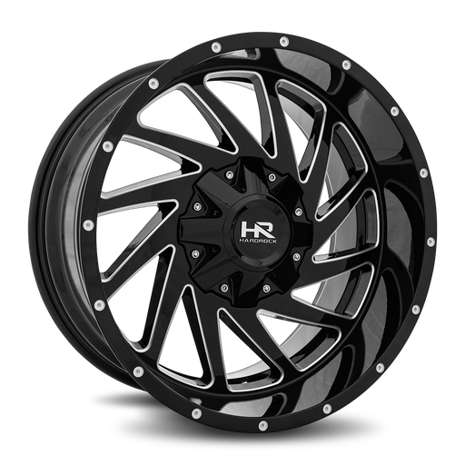 [H704-201037119GBM] Crusher 20x10 6x135/139.7 -19 108 Gloss Black Milled