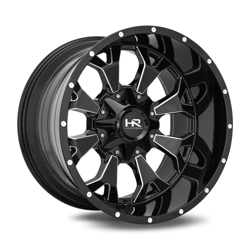[H711-201052119GBM] Devastator 20x10 5x127/139.7 -19 87 Gloss Black Milled