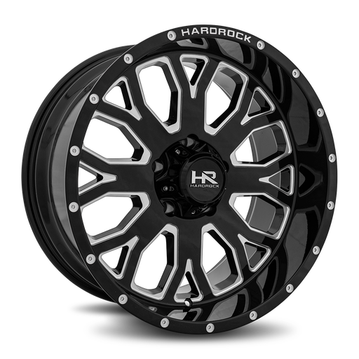[H504-201050119BM] Slammer XPosed 20x10 5x150 -19 110.3 Gloss Black Milled