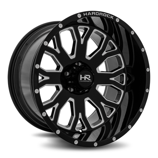 [H504-201250144BM] Slammer XPosed 20x12 5x150 -44 110.3 Gloss Black Milled