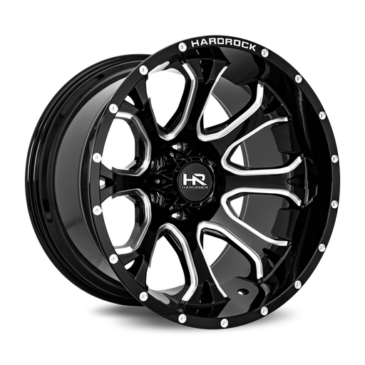 [H505-201283144BM] BloodShot Xposed 20x12 6x139.7 -44 108 Gloss Black Milled