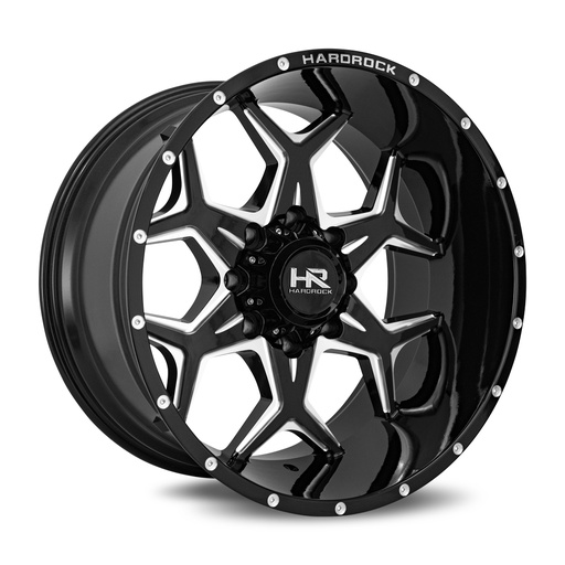 [H507-201236144BM] Reckless Xposed 20x12 6x135 -44 87.1 Gloss Black Milled