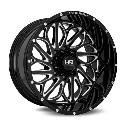 [H508-201236144BM] BlackTop Xposed 20x12 6x135 -44 87.1 Gloss Black Milled