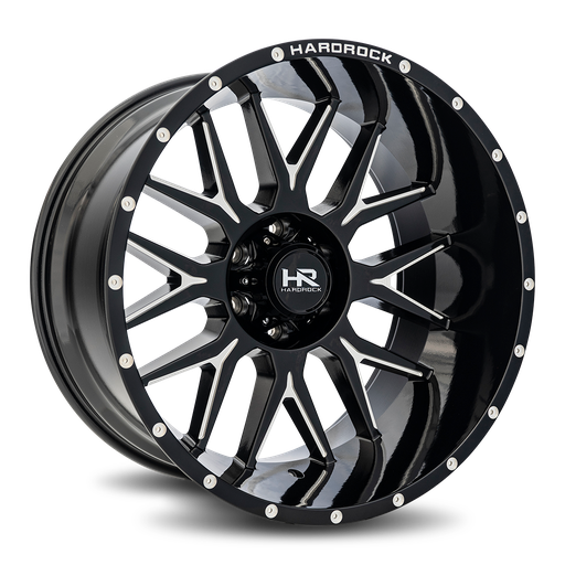 [H500-221250144BM] Affliction XPosed 22x12 5x150 -44 110.3 Gloss Black Milled