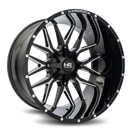 [H700-241452176GBM] Affliction 24x14 5x127/139.7 -76 87 Gloss Black Milled