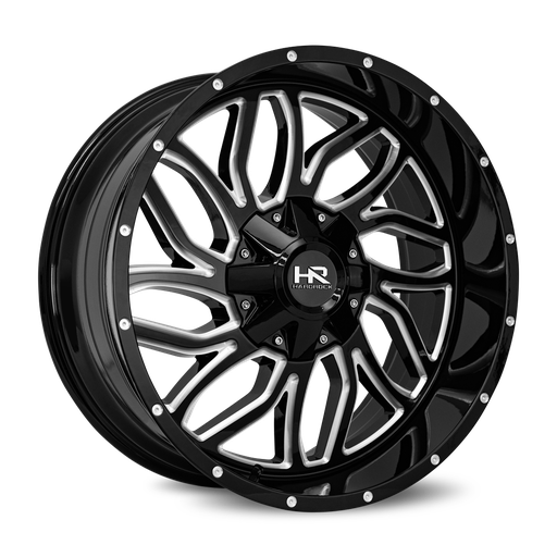 [H707-221070125GBM] Destroyer 22x10 8x170 -25 125.2 Gloss Black Milled