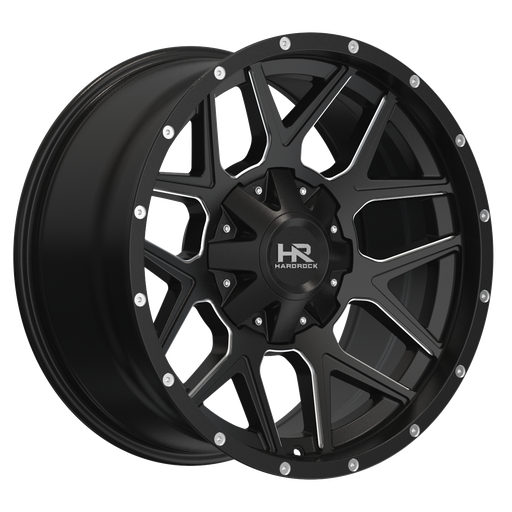 [H716-201081119GBM] Rugged 20x10 8x165.1 -19 125.2 Gloss Black Milled
