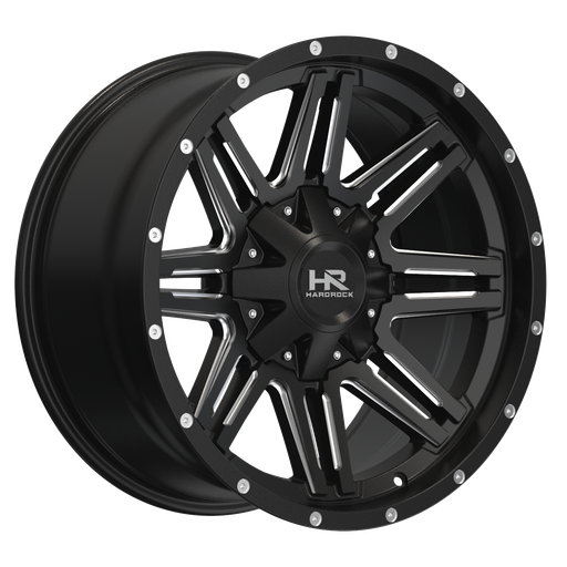 [H715-201052119GBM] Warrior 20x10.5 5x127/139.7 -19 87 Gloss Black Milled