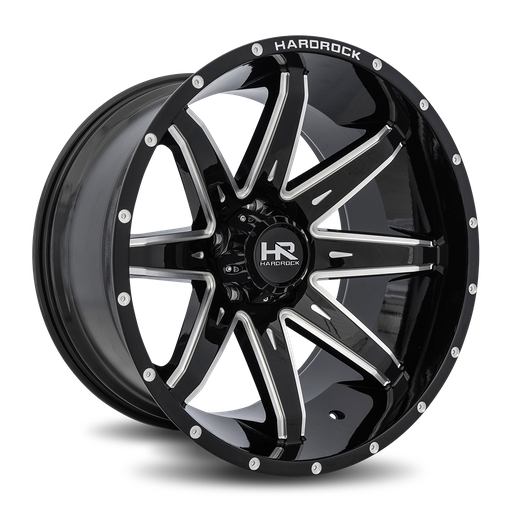 [H502-221073125BM] Painkiller XPosed 22x10 5x127 -25 78.1 Gloss Black Milled