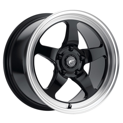 [F09180067P42] 18x10 D5 Drag 5x114.3 ET42 BS7.1 Gloss Black Machined 78.1