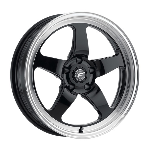 [F0918C071N37] 18x5.0 D5 Drag 5x115 ET-37 BS1.5 Gloss Black Machined 78