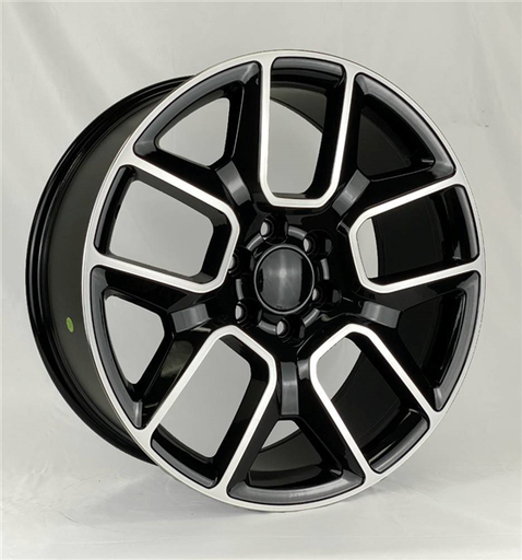 [2129229011+20BMF] 2129 DODGE VIPER REPLICA 22X9+20 5X139.7 C.B 78.10 BLACK MACHINE FACE
