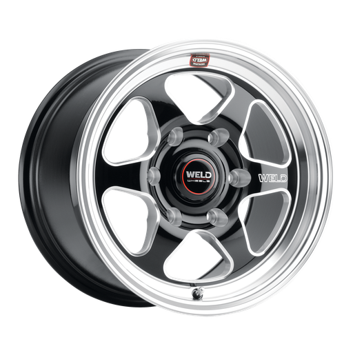 [S156B0084P38] 15x10 Ventura Six Drag 6x139.7 ET38 BS7.00 Gloss BLK MIL DIA 106.1
