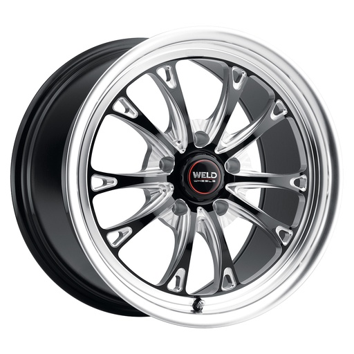 [S15770067P49] 17x10 Belmont Drag 5x114.3 ET49 BS 7.42 Gloss BLK MIL DIA 78.1