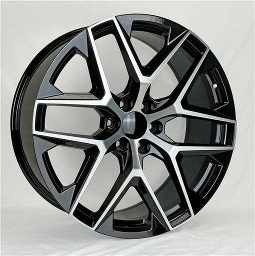 [2142241047+31BMF] 2142 REPLICA 24X10+31 6X139.7 C.B 78.10 BLACK MACHINE FACE