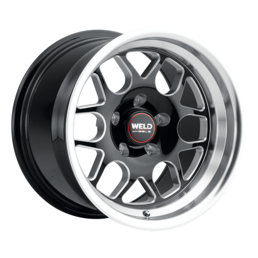 [S160B0067P25] 15x10 Solana Drag 5x114.3 ET25 BS 6.48 Gloss BLK MIL DIA 78.1