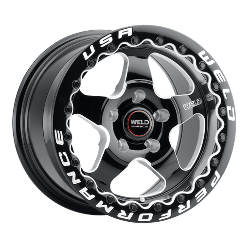 [S90480022P45] 18x10 Ventura Bead Lock 5x120 ET45 BS7.25 Gloss BLK MIL DIA 78.1