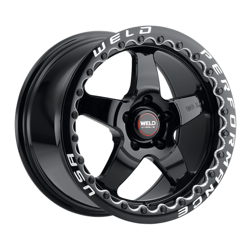 [S90570067P49] 17x10 Ventura Beadlock 5x114.3 ET49 BS 7.42 Gloss Black 78.1