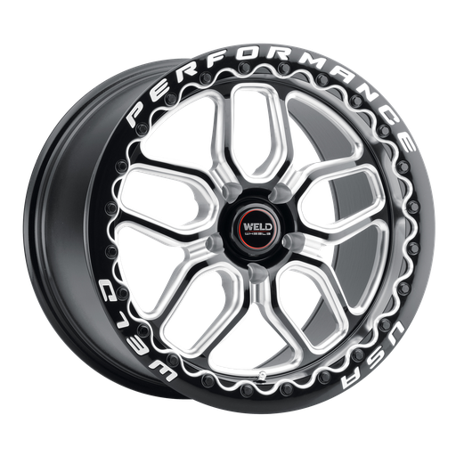 [S90770075P38] 17x10 Laguna Bead Lock 5x127 ET38 BS7.00 Gloss BLK MIL DIA 71.5
