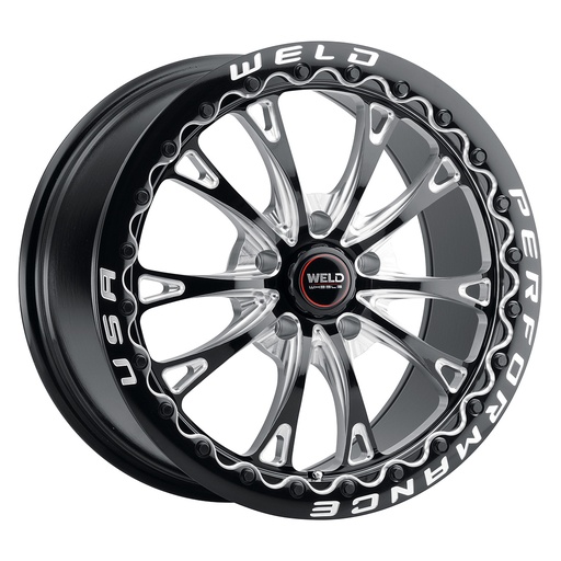 [S90870045P40] 17x10 Belmont Beadlock 5x112 ET40 BS7.1 Gloss BLK MIL DIA 78.1