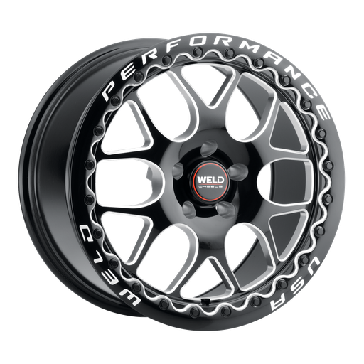 [S91070071P30] 17x10 Solana Beadlock 5x115 ET30 BS 6.68 Gloss BLK MIL DIA 78.1