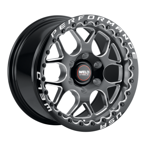[S91070084P25] 17x10 Solana Beadlock 6x139.7 ET25 BS 6.48 Gloss BLK MIL DIA 106.1