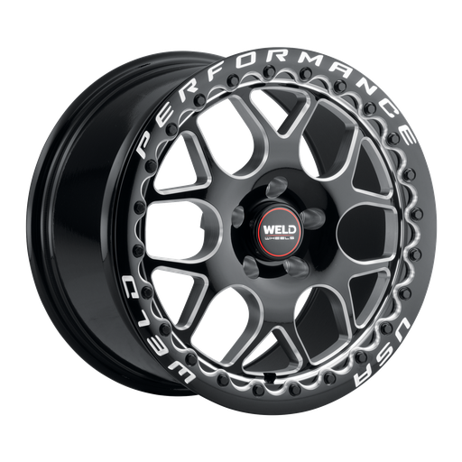 [S91080045P40] 18x10 Solana Beadlock 5x112 ET40 BS 7.07 Gloss BLK MIL DIA 78.1