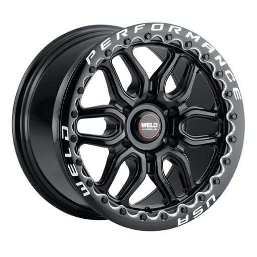 [S92370084P25] 17x10 Laguna 6 Drag Beadlock 6x139.7 ET25 BS 6.48 Gloss Black 106.1