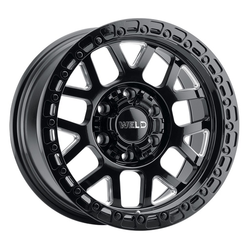 [W10570098450] 17x10 Cinch 6x135 6x139.7 ET-25 BS4.50 Gloss BLK MIL / Gloss BLK 106.1