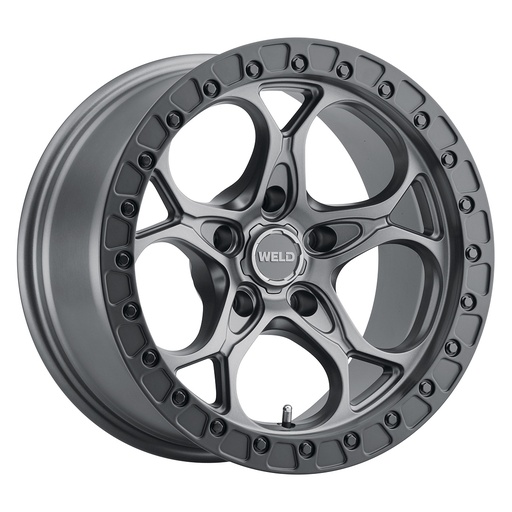 [W10779075450] 17x9.0 Ledge 5x127  ET-12 BS4.50 Satin GUN Satin BLK 71.5