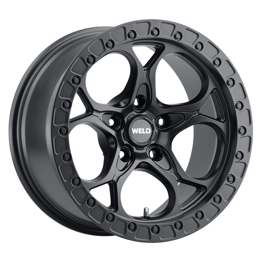 [W10879075450] 17x9.0 Ledge 5x127  ET-12 BS4.50 Satin Black 71.5