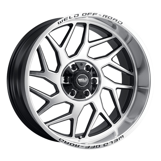 [W11802098475] 20x12 Fulcrum 6x135 6x139.7 ET-44 BS 4.75 Gloss Black Machined  106.1