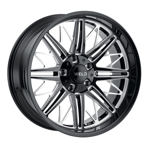 [W14522082475] 22x12 Cascade 8x165.1  ET-44 BS4.75 Gloss BLK MIL 125.1