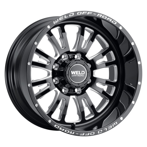 [W15802018475] 20x12 Slingblade 8x180  ET-44 BS4.75 Gloss BLK MIL 124.3