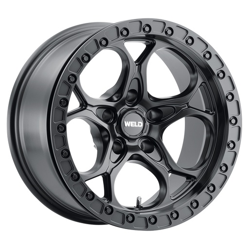 [W90179075450] 17x9.0 Ledge Beadlock 5x127  ET-12 BS4.50 Satin BLK 71.5