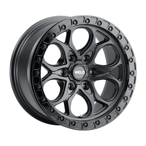 [W90179084500] 17x9 Ledge Bead Lock 6x139.7 ET0 BS 5.00 Satin Black / Gloss BLK Ring 106.1