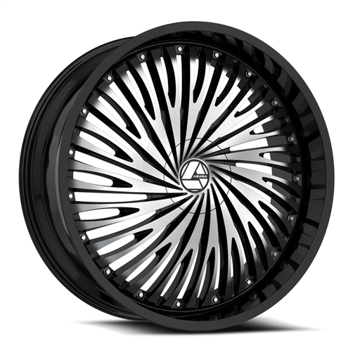 [AZA-52622853638BM] AZARA AZA-526 BLACK MACHINED 22X8.5 5X112/5X114.3 +38 +74.1 *NC*