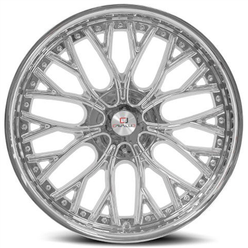 [CLV-332295BLANK+15NC] CAVALLO CLV-33 NANO CHROME 22X9.5 (BLANK) 5/6 LUG +15 78.1 *NC*