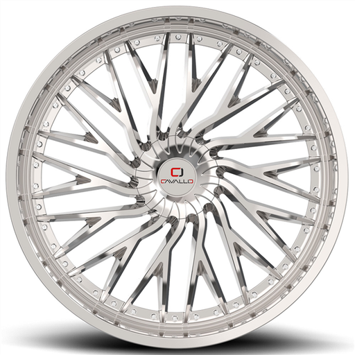 [CLV-4322955115120+15NC] CAVALLO CLV-43 NANO CHROME 22X9.5 5X115/5X120 +15 74.1 *NC*