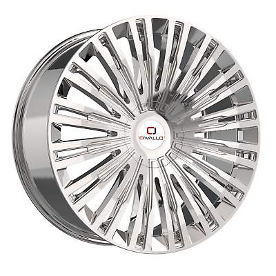 [CLV-48208551143120+35NC] CAVALLO CLV-48 CHROME 20X8.5 5X114.3/5X120 +35 +74.1 *NC*