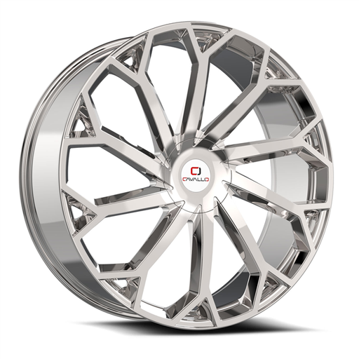 [CLV-5122955115120+15NC] CAVALLO CLV-51 NANO CHROME 22X9.5 5X115/5X120 +15 74.1 *NC*