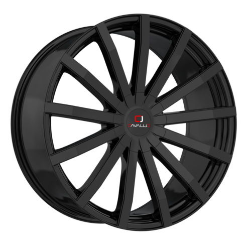 [CLV-52188051001143+35GB] CAVALLO CLV-52 GLOSS BLACK 18X8.0 5X100/5X4.5 +35 +74.1 *NC*