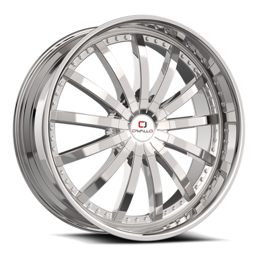[CLV-53208551081143+35NC] CAVALLO CLV-53 NANO CHROME 20X8.5 5X108/5X114.3 +35 74.1 *NC*