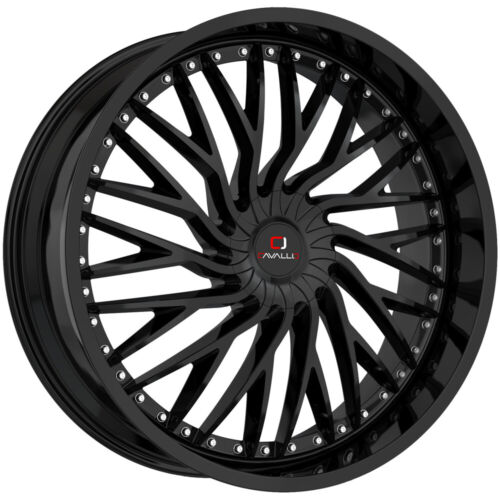 [CLV-43188051081143+35GB] CAVALLO-CLV43 GLOSS BLACK 18X8.0 5X4.25/5X4.5 +35 +74.1 *NC*