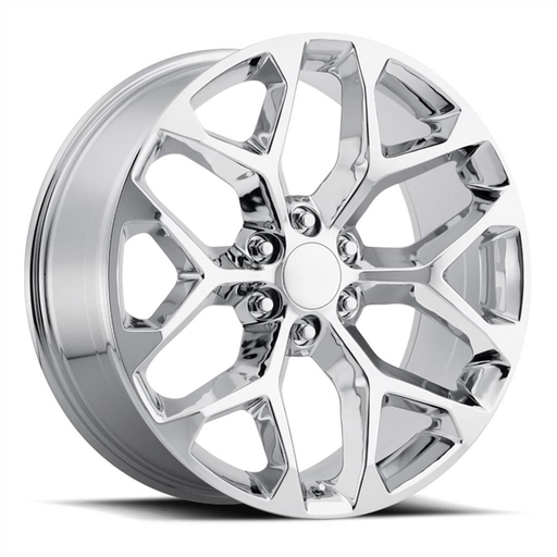 [12229655+24C] CHEVROLET REPLICA-12 CHROME 22X9.0 6X139.7 +24 +78.1 **SNOWFLAKE**