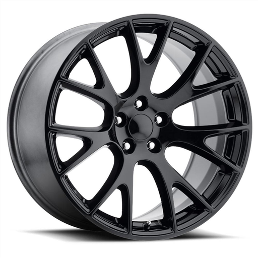 [1520905115+21B] DODGE REPLICA-15 GLOSS BLACK 20X9.0 5X115 +21 +71.5 **SRT HELLCAT**