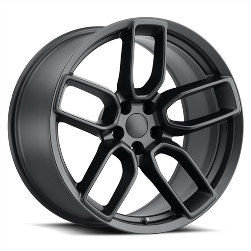 [202095541+18SB] DODGE REPLICA-20 SATIN BLACK 20X9.5 5X115 +18 +71.6 **SRT WIDEBODY**